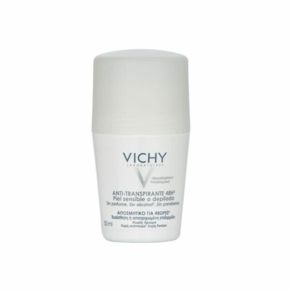 VICHY DESODORANTE PARA PIEL SENSIBLE ANTI-TRANSPIRANTE 48HS. ROLL-ON