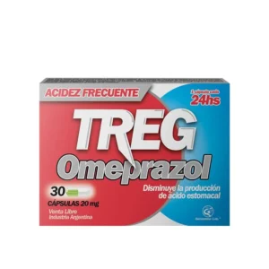 TREG OMEPRAZOL 20 MG CÁPSULAS X 30 CÁPSULAS