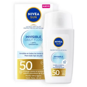 Nivea Sun Invisible Daily Fluid Protector Solar Facial Fps50 Para Todo Tipo De Piel X 40ml