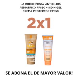 COMBO ANTHELIOS PEDIATRICO + ISDIN GEL CREMA FPS50