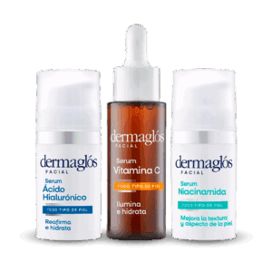 COMBO Dermaglós Tri-Serum Niacinamida + Ácido Hialurónico + Vitamina C