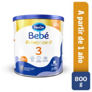SANCOR BEBE ADVANCED 3 formula infantil en polvo x 800 Gr