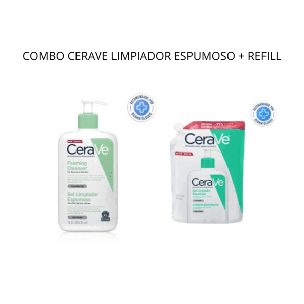 COMBO CERAVE LIMPIADOR ESPUMOSO + REFILL