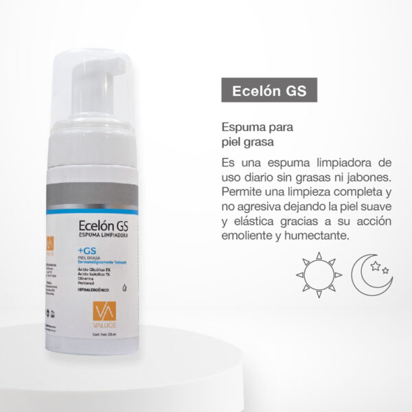 Valuge Ecelón Gs Espuma Limpiadora Facial Piel Grasa X 125ml