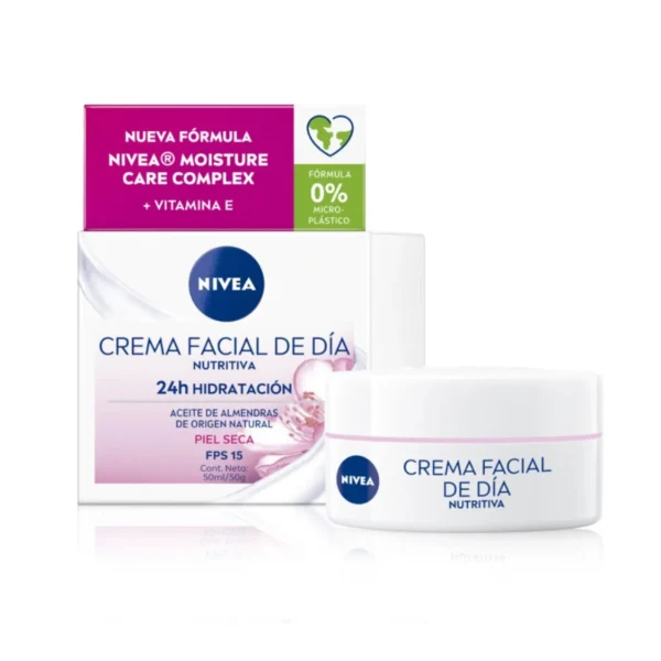 Nivea Crema facial hidratante de día essentials para piel seca fps 15 50 ml