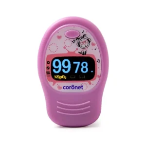Oxímetro De Pulso Pediátrico Con Curva Coronet Oled Rosa