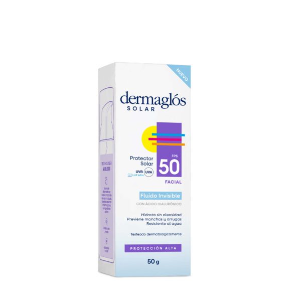 Dermaglós Solar Protector Solar con FPS 50 Fluido Facial