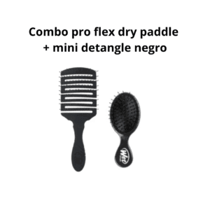 Combo wet brush flex dry paddle  + mini detangle negro
