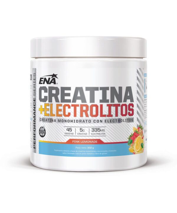 ENA Creatina + Electrolitos Sabor Pink Lemonade X 302 G