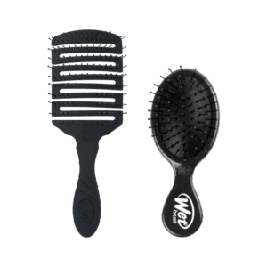 COMBO Wet Brush Flex Dry Paddle + Mini Detangler negro