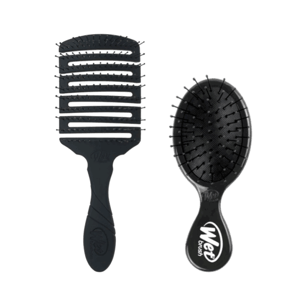 COMBO Wet Brush Flex Dry Paddle + Mini Detangler negro