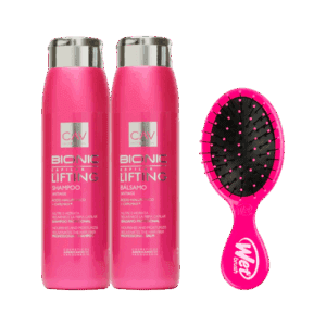 COMBO Wet Brush Mini Detangler rosa + CAV Bionic Lifting