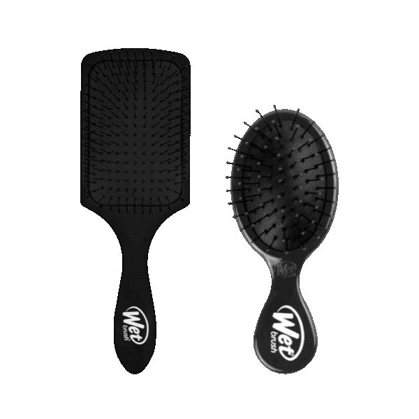 COMBO Wet Brush Paddle Detangler + Mini Detangler negro