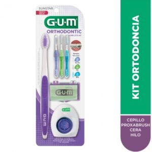 Gum Kit Orthodontic Cepillo + Palillos + Cera + Hilo .