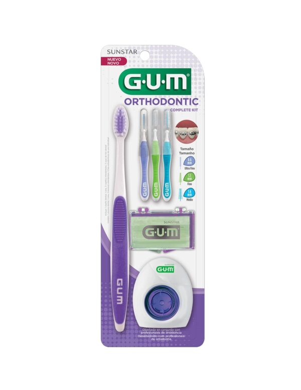 Gum Kit Orthodontic Cepillo + Palillos + Cera + Hilo . - Imagen 2
