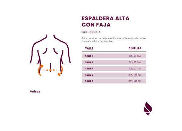 DEMA ESPALDERA ALTA CON FAJA - Imagen 3