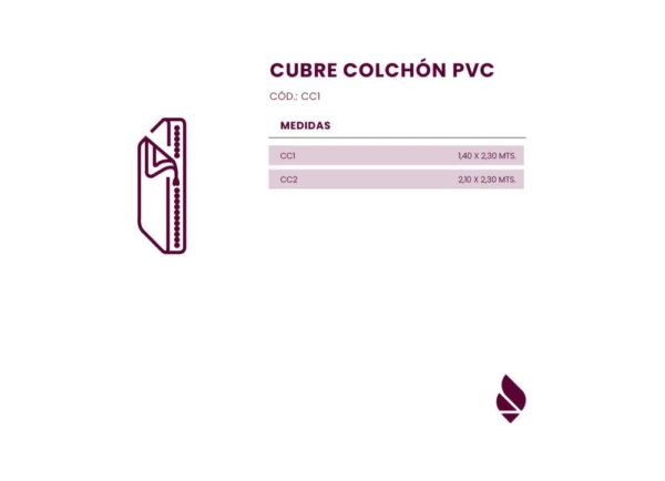 DEMA Funda cubre colchón PVC de 1 plaza - Imagen 2