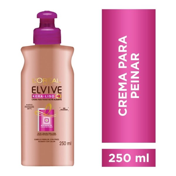 ELVIVE Crema Para Peinar Kera Liso x 250 ml