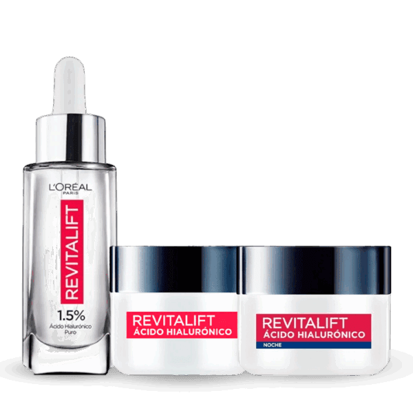 COMBO L'Oréal Línea Revitalift con Ácido Hialurónico